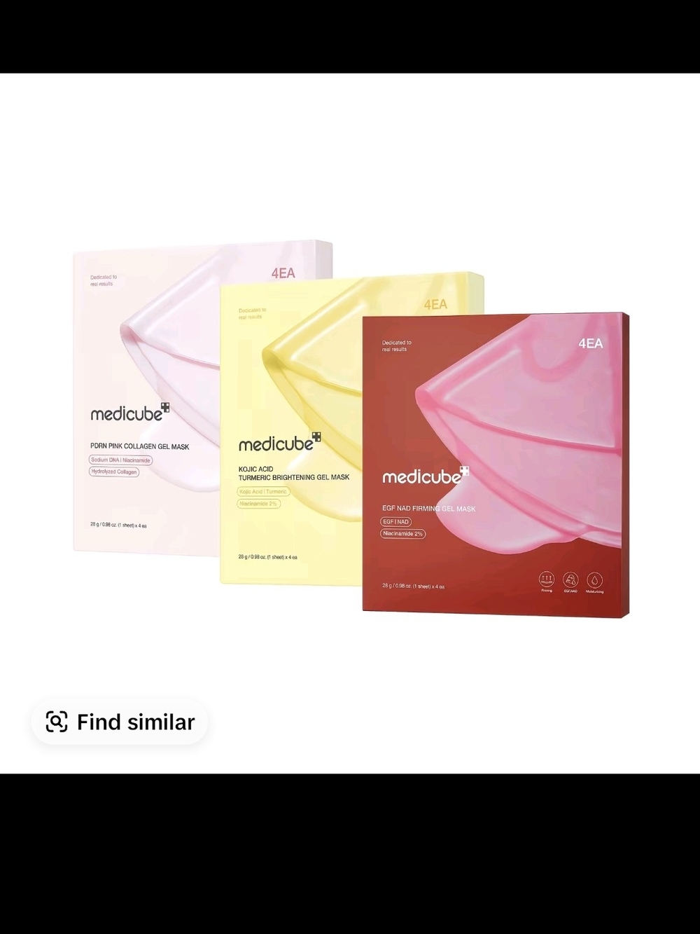 Medicube Pink Collagen Gel Mask – Hydrating Pink Sheet Mask (3EA) Nwt